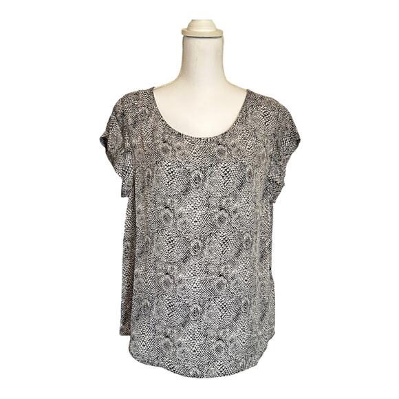 Joie Rancher Snakeskin Print 100% Silk Blouse Large - Picture 3 of 7